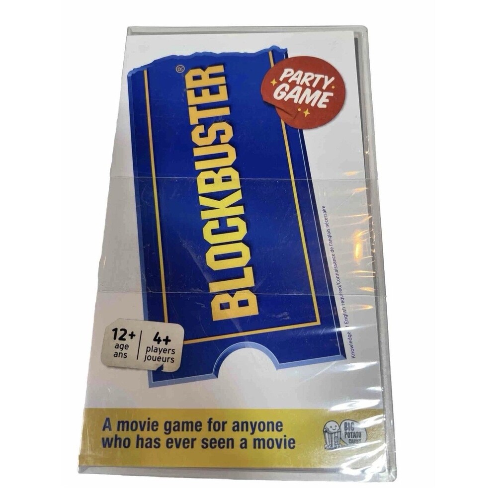 Blockbuster Video Party Board Game Card Decks Retro VHS Case Timer New open box